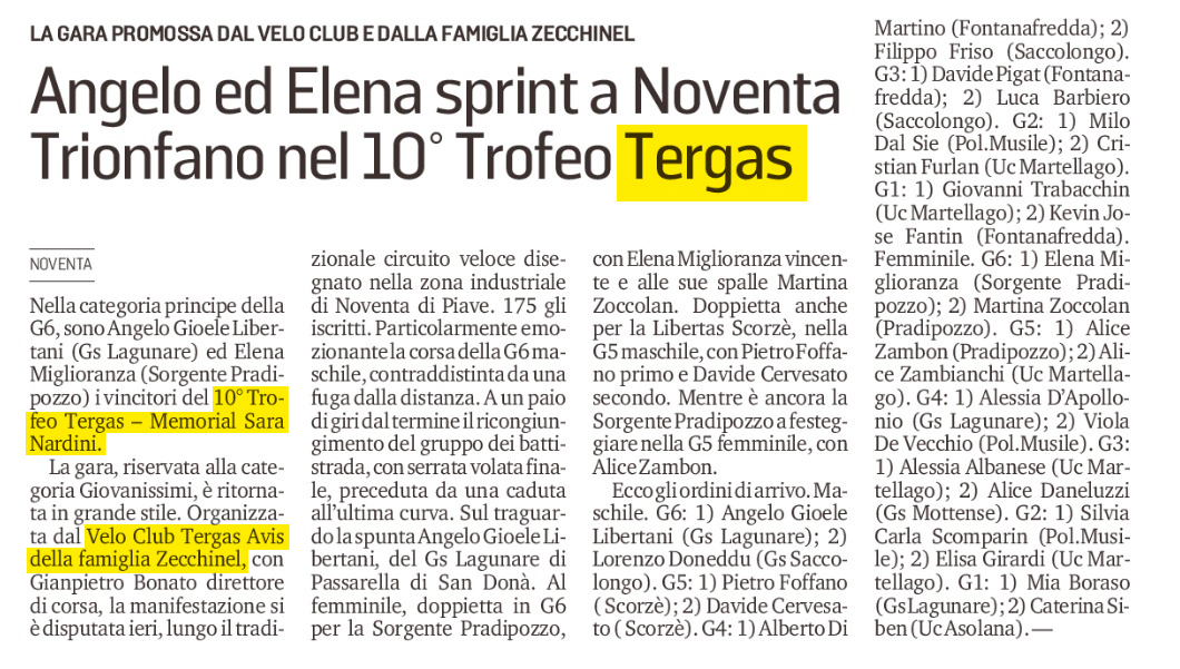 220522 Ordine Arrivo Trofeo Tergas